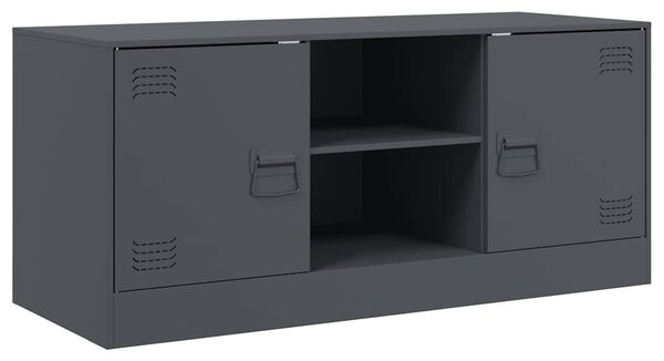 Antracitszürke acél TV-szekrény 99 x 39 x 44 cm