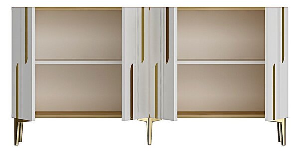 Nota komód, zafír tölgy-fehér, 150 cm – TR555CHM1701