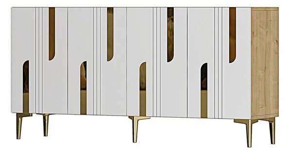 Nota komód, zafír tölgy-fehér, 150 cm – TR555CHM1701