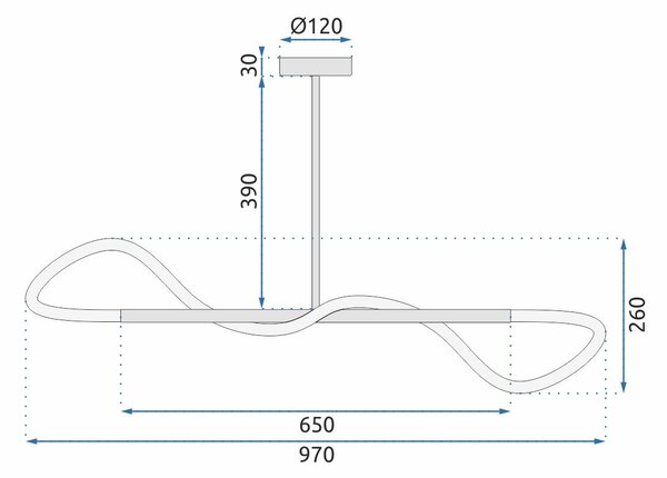 Mennyezeti LED Lámpa APP856-CP Long Fekete