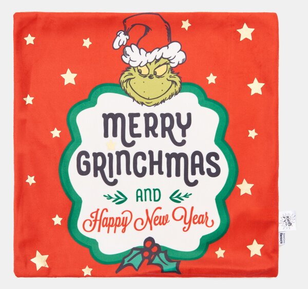 Sinsay - Karácsonyi mintás párnahuzat Grinch - piros