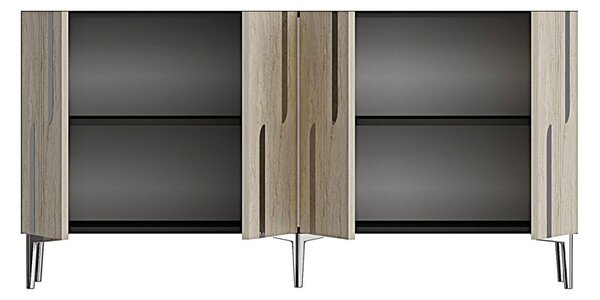 Nota komód, antracit-travertin, 150 cm – TR555CHM1703