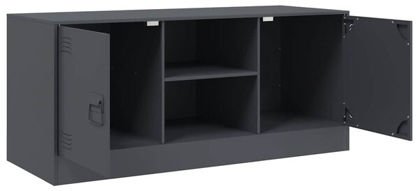 Antracitszürke acél TV-szekrény 99 x 39 x 44 cm