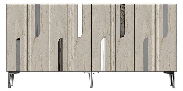 Nota komód, antracit-travertin, 150 cm – TR555CHM1703
