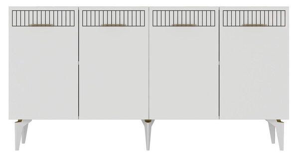Batum komód, fehér-arany, 150 cm