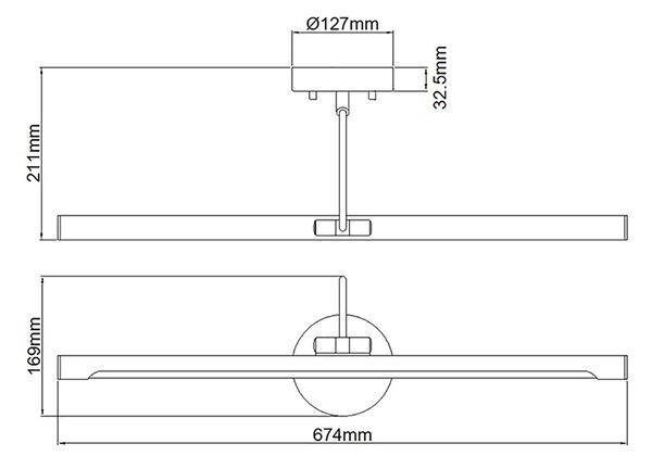 Elstead klasszikus LED falikép világítás alton fehér elsalton-pl-l-wht