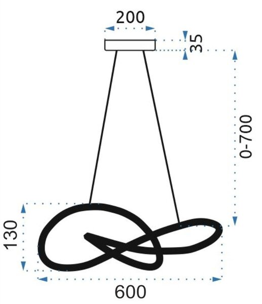 Mennyezeti LED Lámpa APP815-CP Node Arany + Távirányító