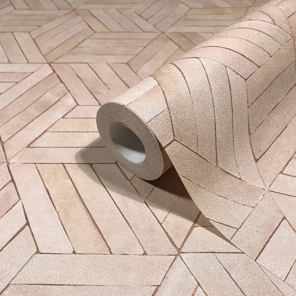 TF30089001 geometrikus mintájú bézs tapéta
