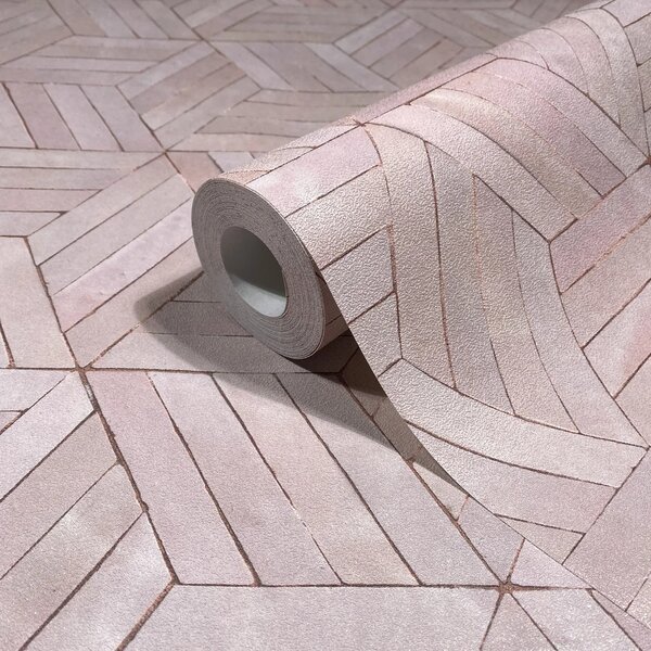TF30089002 geometrikus mintájú rózsaszín tapéta