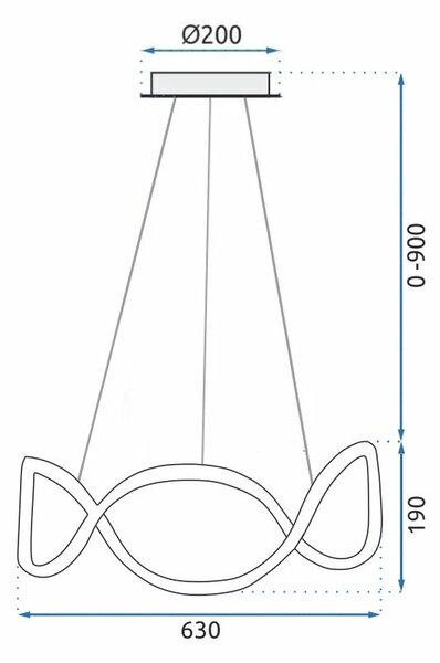 LED Lámpa APP800-CP Twist Gold