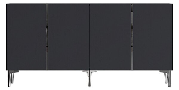 Poli komód, antracit-ezüst, 150 cm