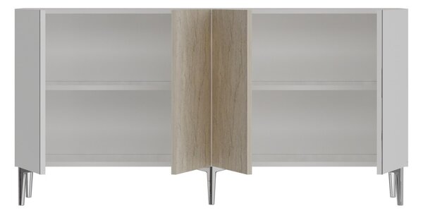 Poli komód, fehér-travertin, 150 cm – TR555CHM1749
