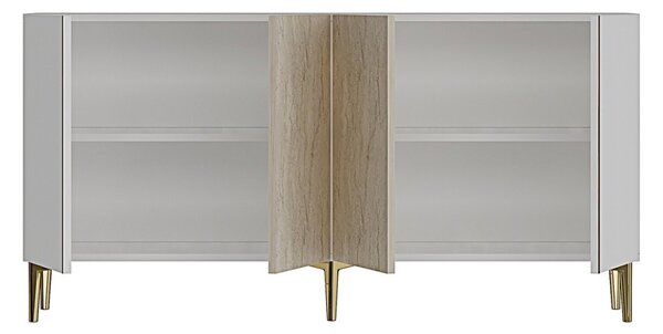 Poli komód, fehér-travertin, 150 cm – TR555CHM1748