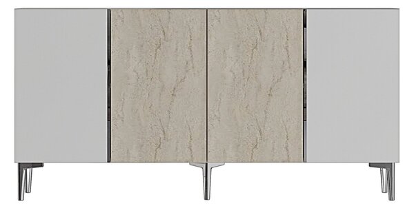Poli komód, fehér-travertin, 150 cm – TR555CHM1749