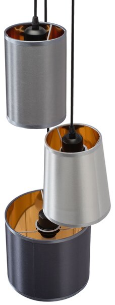 Toolight Szerszámlámpa - Ipari függőlámpa 3xE27 60W APP971-3cp, fehér-szürke-fekete, OSW-03212