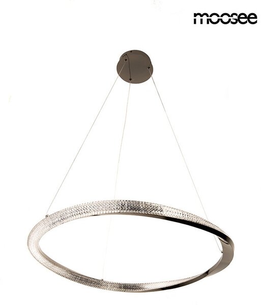 Moosee Anillo 80 függőlámpa fém fekete-króm LED