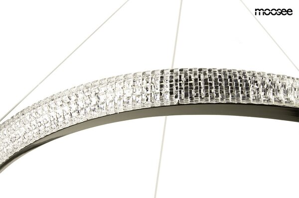 Moosee Anillo 80 függőlámpa fém fekete-króm LED