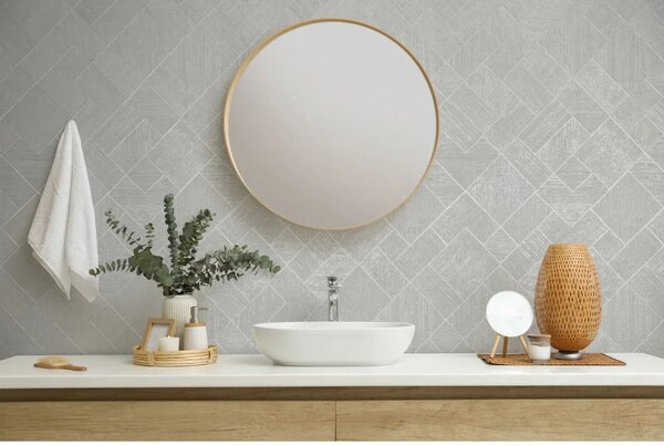 TF30035508 geometrikus mintájú törtfehér tapéta