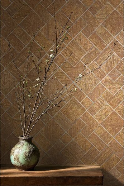 TF30035513 geometrikus mintájú bronz tapéta