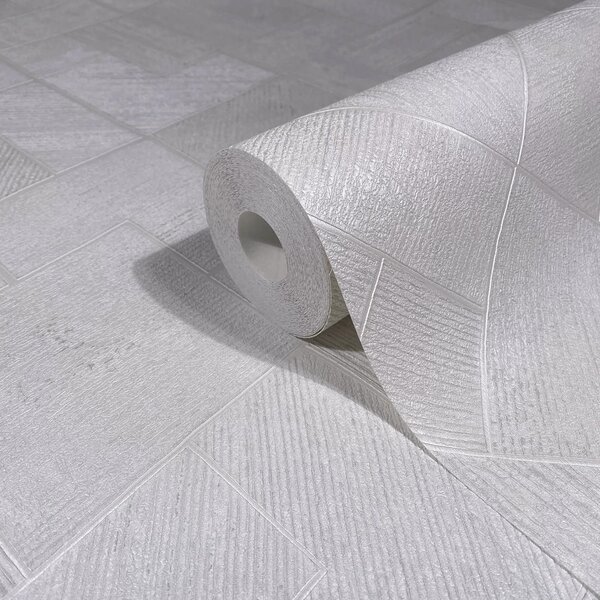 TF30035508 geometrikus mintájú törtfehér tapéta
