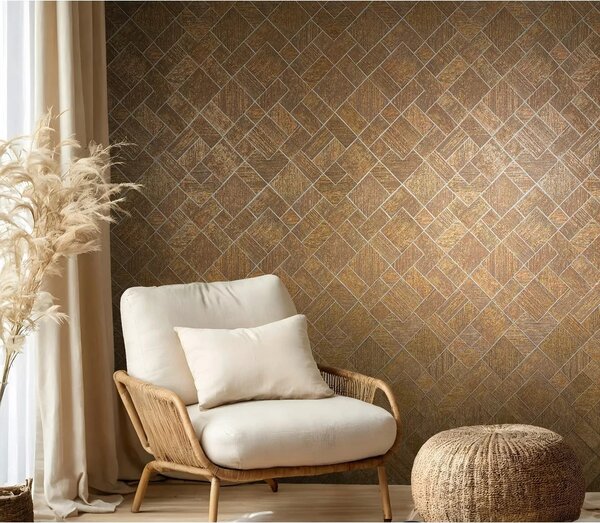TF30035513 geometrikus mintájú bronz tapéta