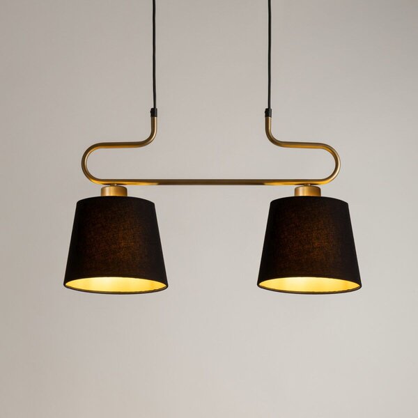Sigma lighting modern függeszték volutto fekete réz arany sig40645