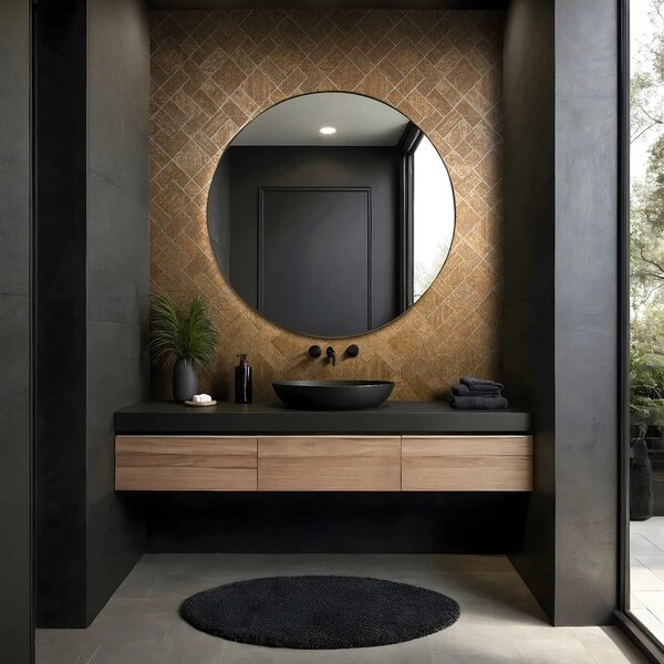 TF30035513 geometrikus mintájú bronz tapéta