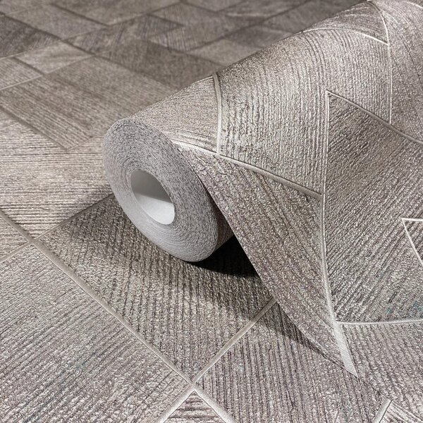 TF30035511 geometrikus mintájú taupe tapéta