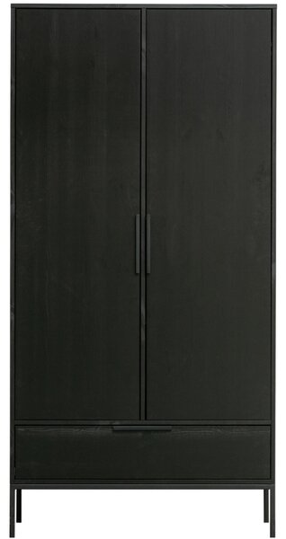 Hoorns Mutas fekete fenyő szekrény 200 x 100 cm