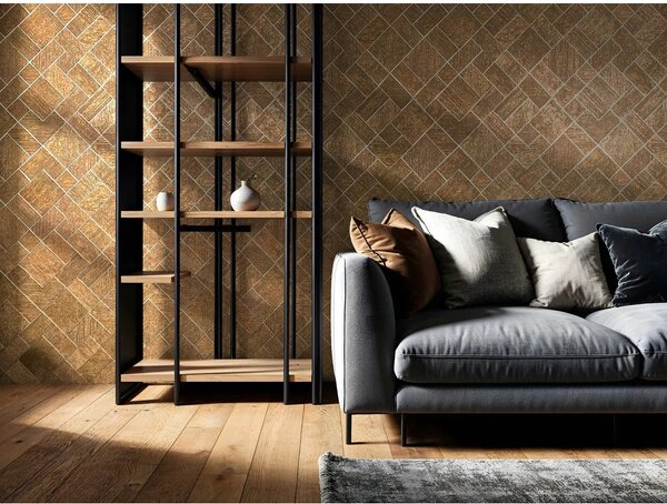 TF30035513 geometrikus mintájú bronz tapéta