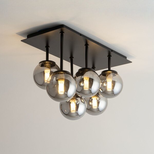 Sigma lighting modern mennyezeti lámpa tulia fekete szürke sig33500
