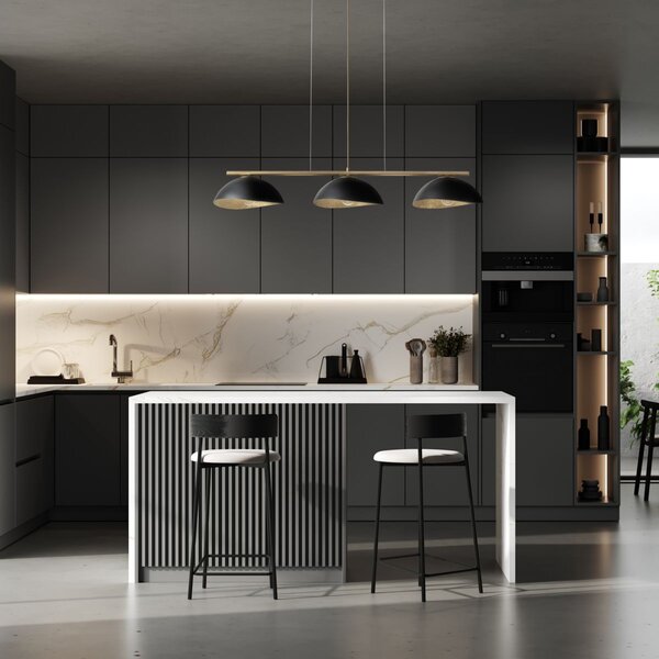 Sigma lighting modern függeszték solar fekete arany sig40573