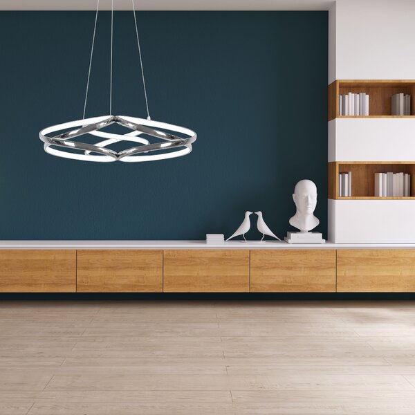 Mennyezeti LED Lámpa APP795-CP Flat Króm + távirányító