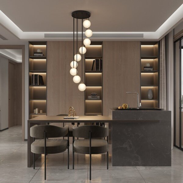 Sigma lighting modern függeszték piano fehér fekete sárgaréz sig33661