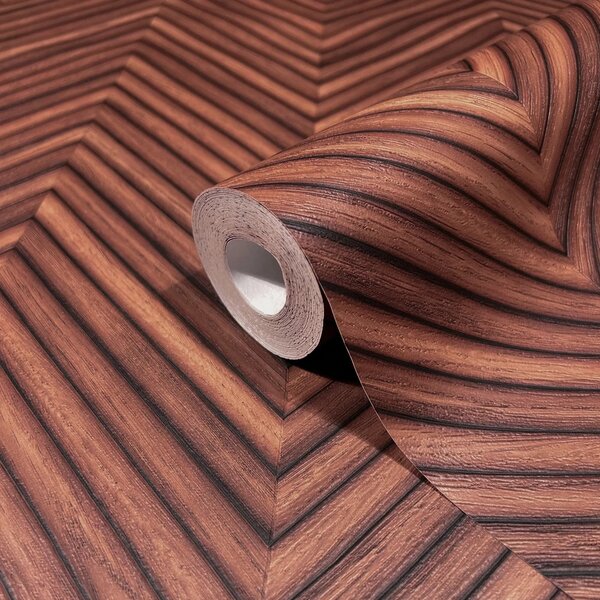 TF30033379 parketta mintájú sötétbarna tapéta