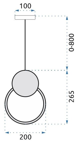 Mennyezeti LED függő lámpa APP852-CP Fekete