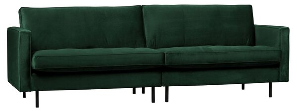Hoorns Zöld bársony háromszemélyes kanapé Raden 275 cm