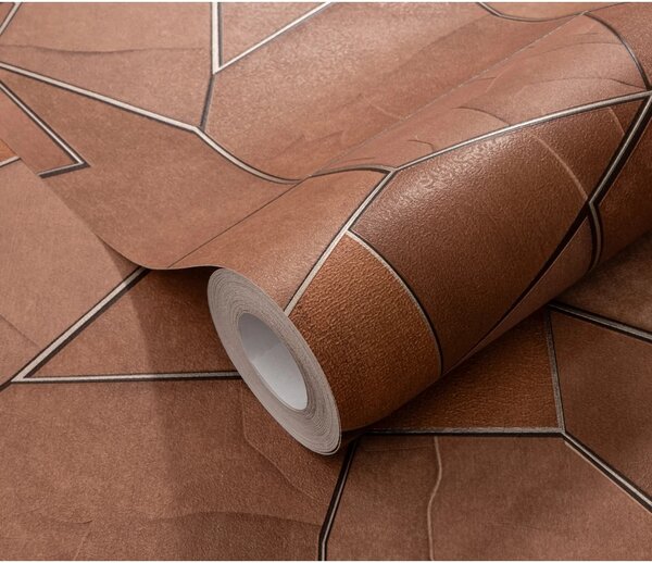 TF10445-13 geometrikus mintájú terra tapéta