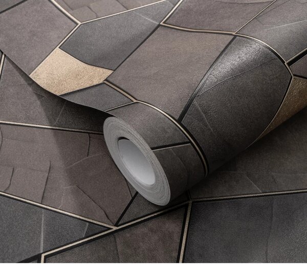 TF10445-37 geometrikus mintájú homokszínű tapéta