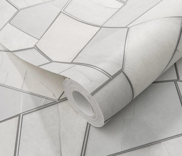 TF10445-31 geometrikus mintájú világosszürke tapéta