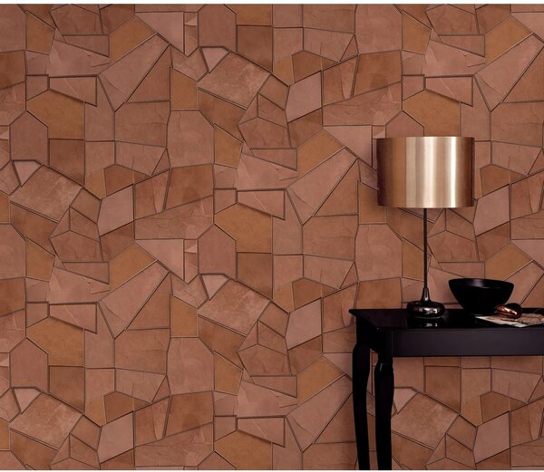 TF10445-13 geometrikus mintájú terra tapéta