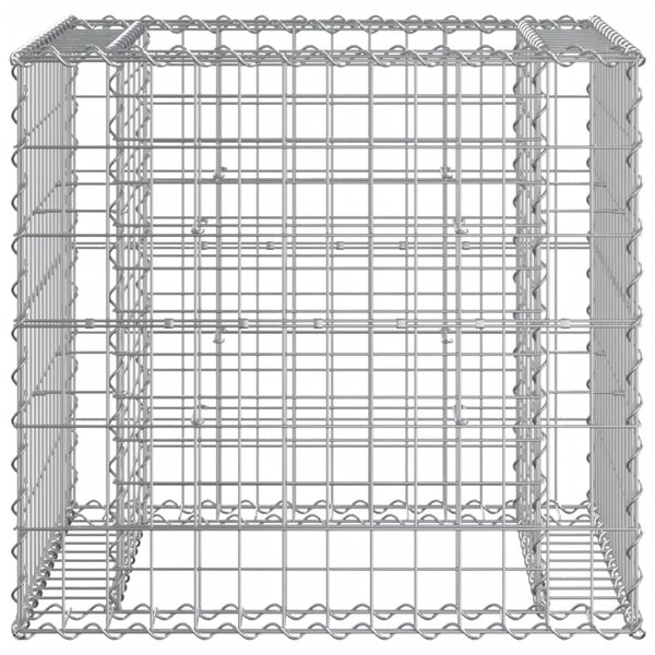 Tömör impregnált fenyőfa kerti pad gabion kosárral