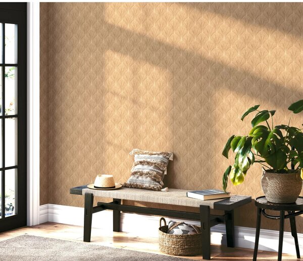 TF10451-30 geometrikus mintájú arany tapéta