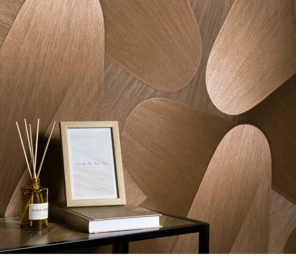 TF10423-48 geometrikus mintájú terra tapéta