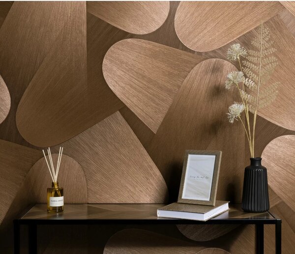 TF10423-48 geometrikus mintájú terra tapéta