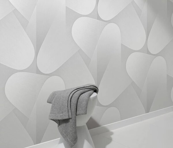 TF10423-31 geometrikus mintájú világosszürke tapéta