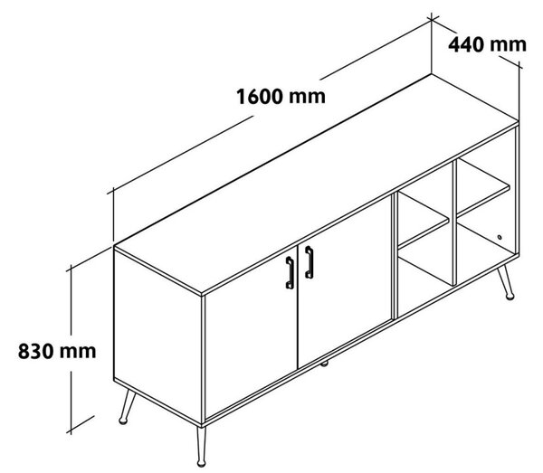 Komód, 160 cm – TR707DWL1271