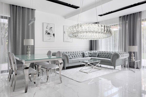 Toolight Szerszámlámpa, Crystal LED függőlámpa APP1040-CP + távirányító, króm, OSW-09473