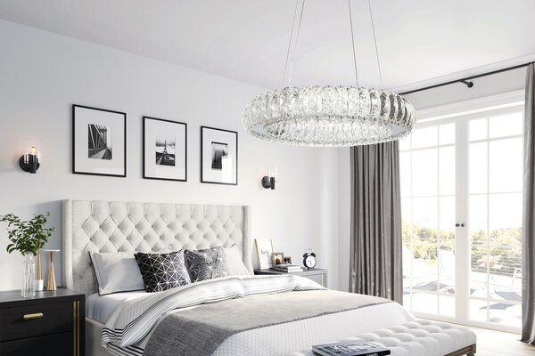 Toolight Szerszámlámpa, Crystal LED függőlámpa APP1040-CP + távirányító, króm, OSW-09473