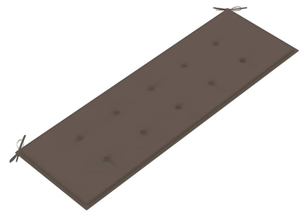 3 személyes tömör eukaliptuszfa kerti pad párnával 150 cm